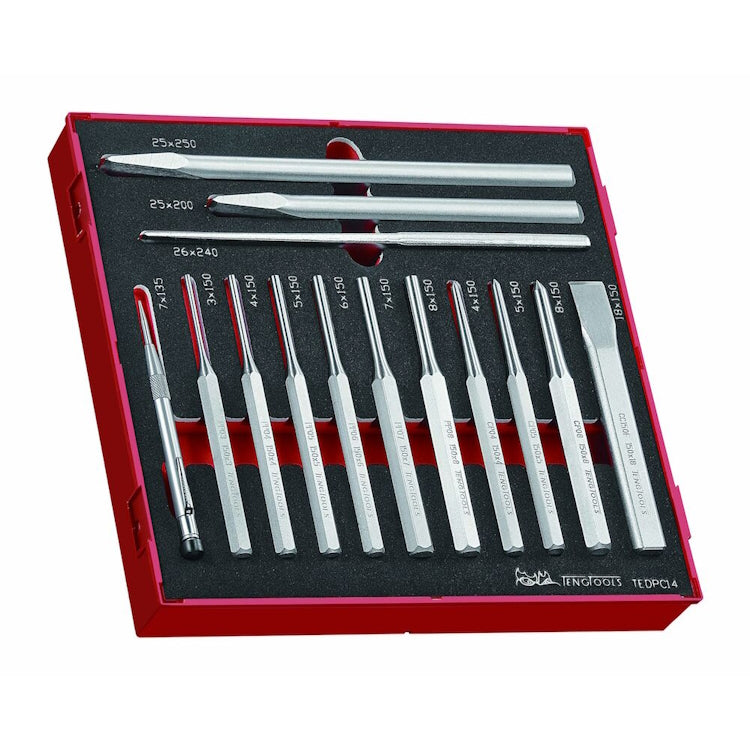 Teng Punch and Chisel Set 14pcs