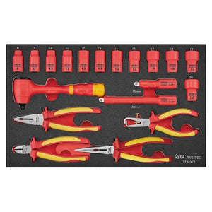 Insulated Socket and Pliers Set FOAM3 19pcs