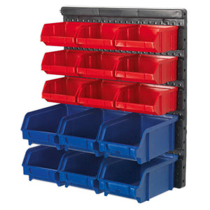 Sealey Bin Storage System Wall Mounting 15 Bins