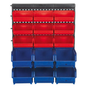 Sealey Bin Storage System Wall Mounting 15 Bins