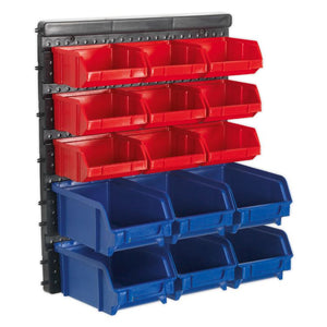 Sealey Bin Storage System Wall Mounting 15 Bins