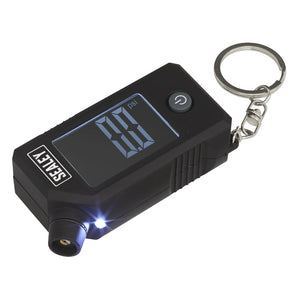 Sealey Digital Tyre Pressure & Tread Depth Gauge, LED