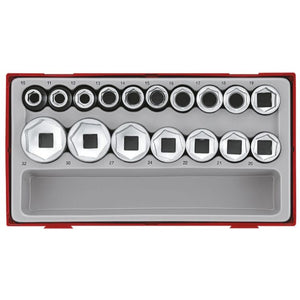 Teng Socket Set 1/2" Drive 17pcs - 6pt