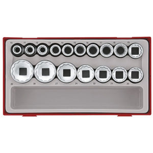 Teng Socket Set 1/2" Drive 17pcs - 12pt