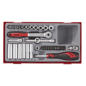 Teng PRO35 26" Rollcab 7 Drawer Tool Kit Red 628pcs