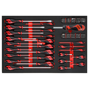 Teng PRO35 26" Rollcab 7 Drawer Tool Kit FOAM Red 278pcs