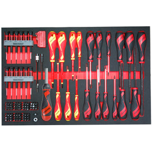 Teng PRO35 26" Rollcab 7 Drawer Tool Kit FOAM Red 335pcs