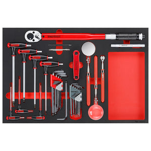 Teng PRO35 26" Rollcab 7 Drawer Tool Kit FOAM Red 335pcs