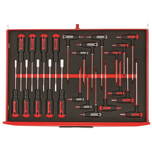 Teng PRO35 26" Rollcab 7 Drawer Tool Kit FOAM Red 278pcs