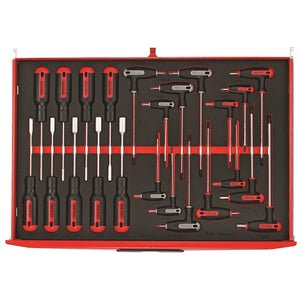 Teng PRO35 26" Rollcab 12 Drawer Tool Kit FOAM Red 702pcs