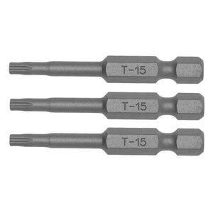 Teng Bit TX15 50mm Long 1/4" Hex Drive 3pcs