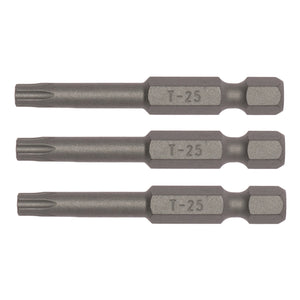 Teng Bit TX25 50mm Long 1/4" Hex Drive 3pcs