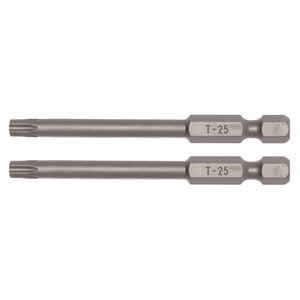 Teng Bit TX25 70mm Long 1/4" Hex Drive 2pcs