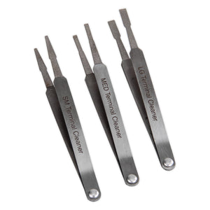 Sealey Terminal Cleaner Set 3pc - Diamond Grip