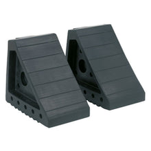 Load image into Gallery viewer, Sealey Rubber Wheel Chocks - Pair (WC01)
