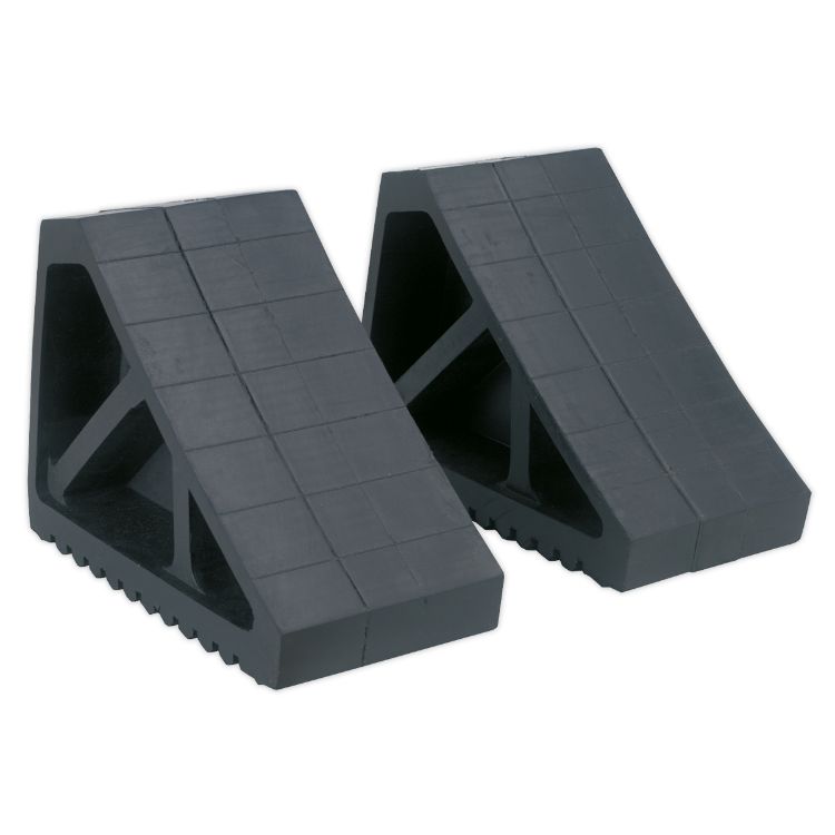 Sealey Rubber Wheel Chocks - Pair (WC02)