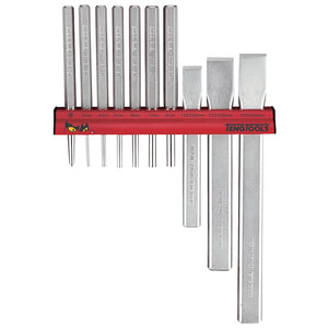 Teng Punch and Chisel Set 10pcs Wall Rack