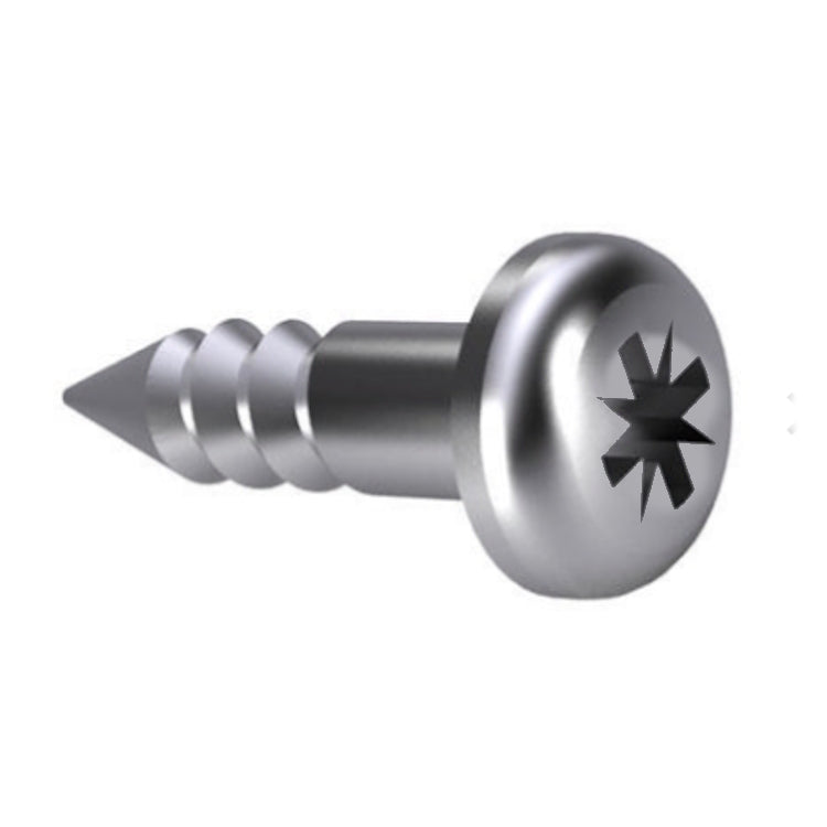 Wood Screw 5mm Round Head A2 Stainless - Pozi DIN 7996