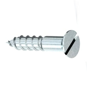 Wood Screw 2mm Slotted Countersunk Flat Head Zinc Plated - DIN 97