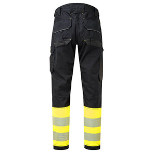 Portwest PW3 FR Hi-Vis Class 1 Holster Trousers Yellow/Black FR416