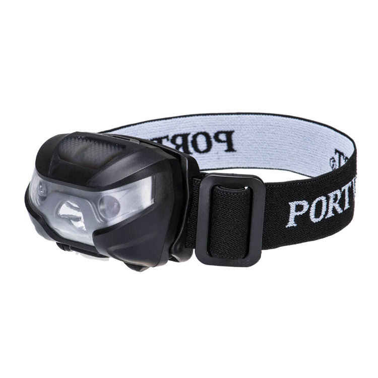 Portwest USB Rechargeable Head Light Black PA71