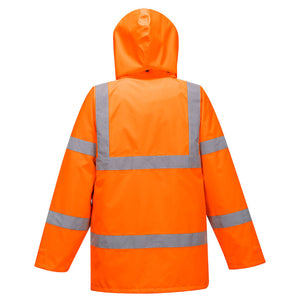 Portwest Hi-Vis Breathable Interactive Rain Traffic Jacket Orange RT63